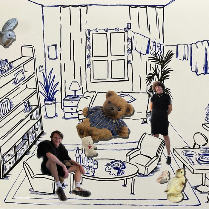 Lyna Beggah & Alessandro Ferrari, Croquis pour le stand de l'EDHEA à artgenève, 2022, collage numérique