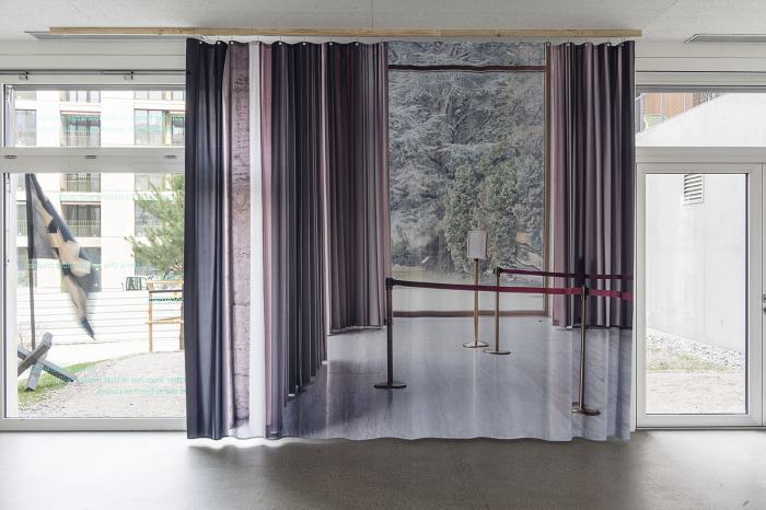 Petra Köhle, Nicolas Vermot-Petit-Outhenin and Christof Nüssli, At Your Earliest Convenience, exhibition view, CALM, Lausanne, 2023.
Photo by Nicolas Vermot-Petit-Outhenin